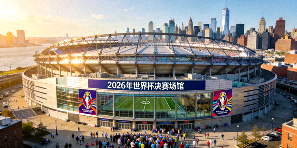 美国纽约大都会人寿体育场外部全景 - 2026年世界杯决赛场馆